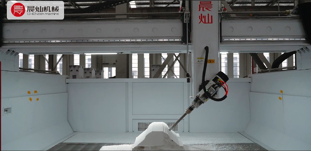 晨燦機械SF4030Q-4S整體視頻展示，加工泡沫樣件